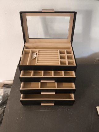 Portagioie grande XL nero e beige