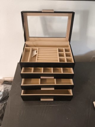 Portagioie grande XL nero e beige