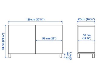 Mueble Besta Blanco Brillo Ikea