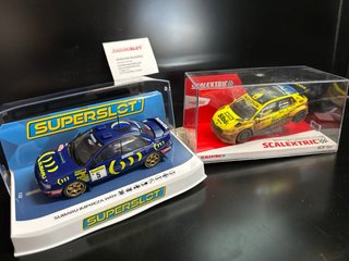 2 Coches Scalextric Subaru Impreza WRX Superslot