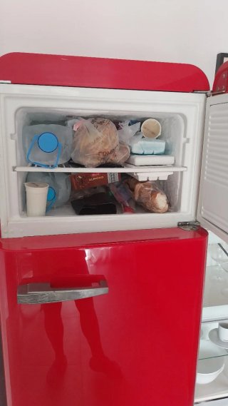Nevera SMEG roja 2 puertas