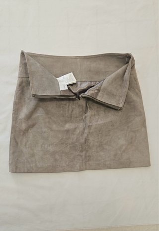 Minifalda Camieu ante beige Talla 36
