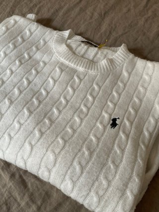 Jersey Polo Ralph Lauren Blanco Trenzado