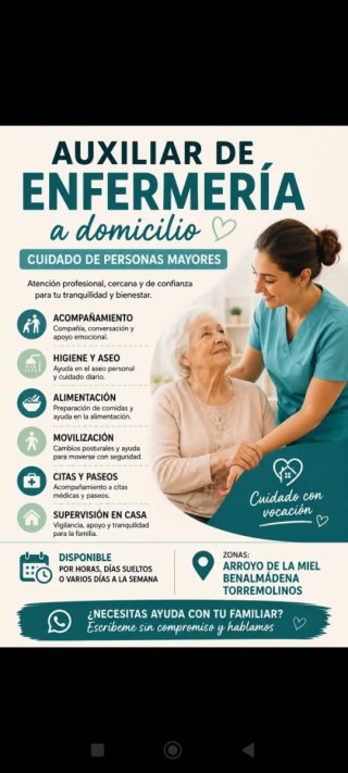 Auxiliar de Enfermería. Cuidado de mayores.