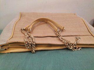 Bolso de verano beige y amarillo