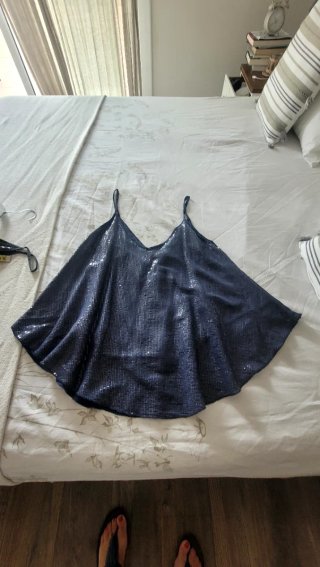 Blusa de tirantes con lentejuelas