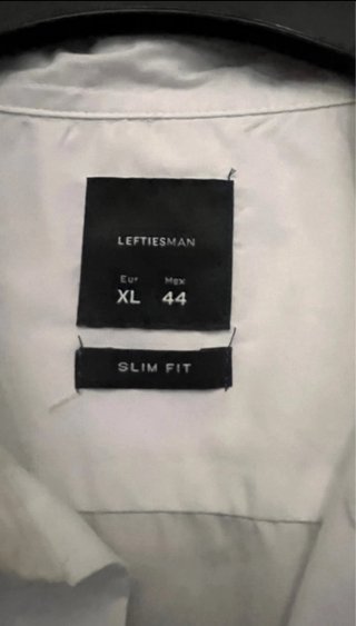 Camisa manga larga Lefties blanca hombre