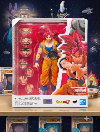 SH Figuarts Super Saiyan God Son Goku God Aura