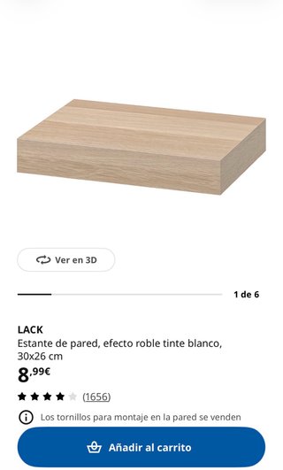 Estantería pared LACK Ikea, pack de 2