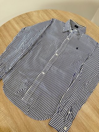Camisa Polo Ralph Lauren Rayas Azul/Blanco