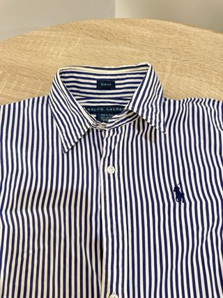 Camisa Polo Ralph Lauren Rayas Azul/Blanco