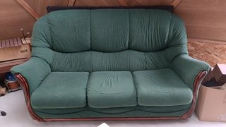Conjunto 3 sillones tela verde