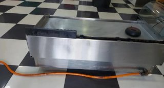 Plancha profesional restaurante con quemador