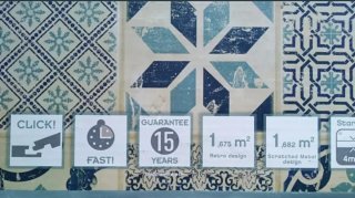 Conjuntos Plaquetas/Baldosa acrílicas adaptabl