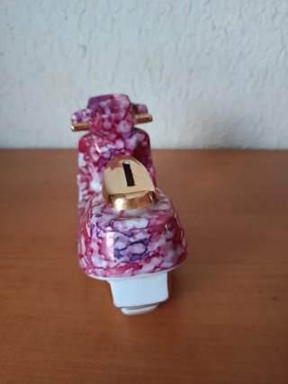 Hucha Moto Porcelana Comunión Años 60