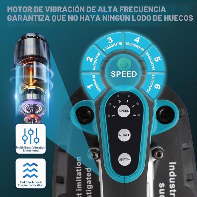 Vibrador azulejos Vrietina 2 en 1 ventosa 250kg