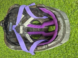 Casco Scott Junior Morado Blanco