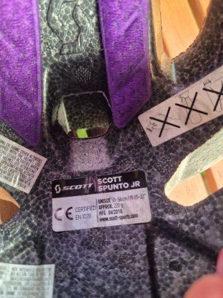 Casco Scott Junior Morado Blanco