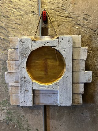 Espelho Artesanal Madeira Rústica