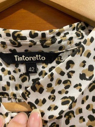 Blusa Tintoretto Estampada Animal Print Talla 42