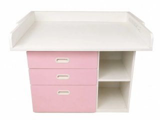 Cambiador Ikea Rosa y Blanco