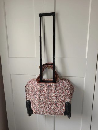 Trolley ordenador/equipaje estampado floral