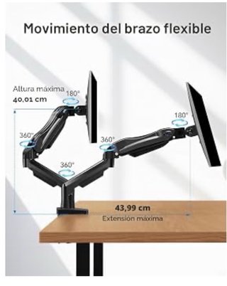 Supporto Doppio Monitor da Scrivania 13-32 Pollici