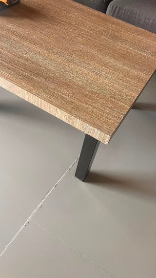Mesa Centro Grande Madera y Metal 1.10x0.90