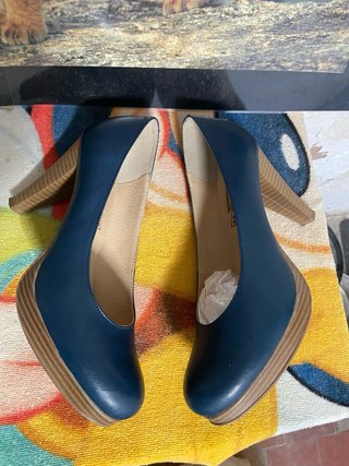 Zapatos Chamby Azul Tacon