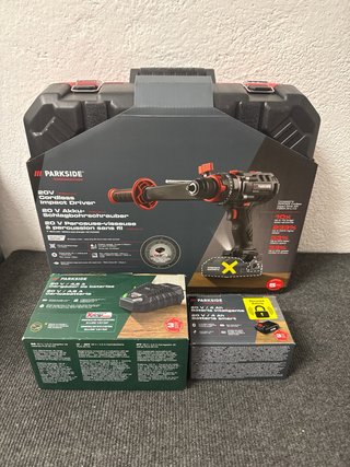Taladro Percutor Parkside 20V + Batería + Cargador