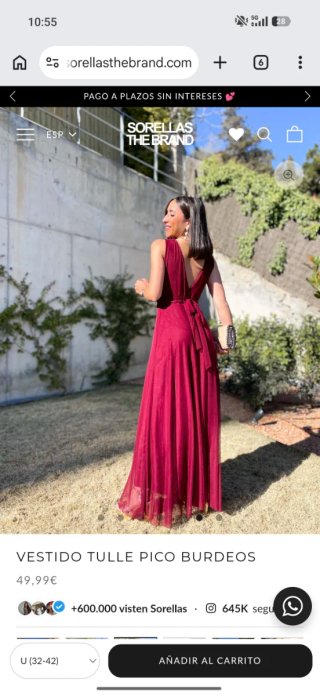 Vestido Sorellas SIN ESTRENAR