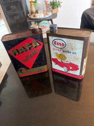2 Latas Aceite Antiguas Años 70