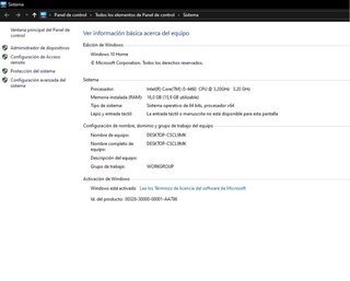 Ordenador de sobremesa I5 16GB ram