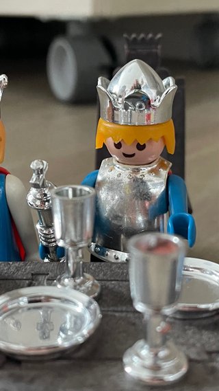 Reyes Medievales Playmobil con muebles y cromados