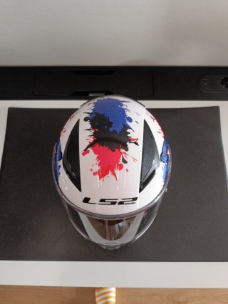 Casco Moto Infantil LS2 Blanco Rojo