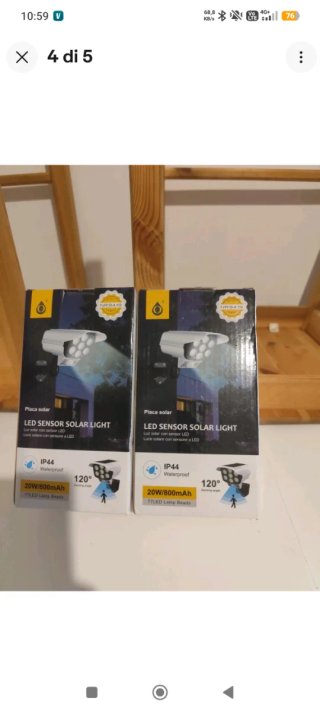 Fari LED 20W 77LED sensore movimento e telecomando