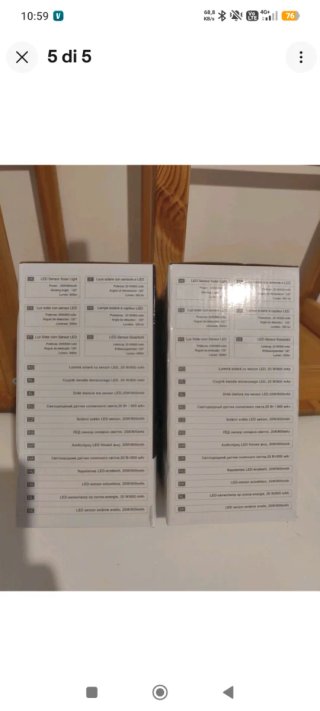 Fari LED 20W 77LED sensore movimento e telecomando