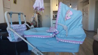 Coche Muñeca Reborn Plegable + Sombrilla provenza