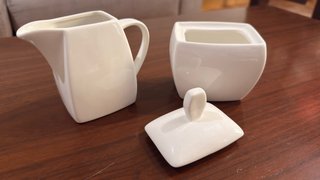 Jarra leche y azucarero porcelana