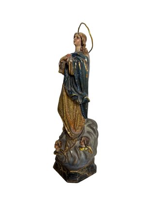 Virgen Inmaculada Arte Olotense Siglo XX. 24 cm.