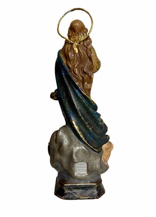 Virgen Inmaculada Arte Olotense Siglo XX. 24 cm.
