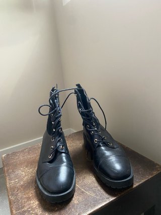 Botín Massimo Dutti Piel Negro Talla 38