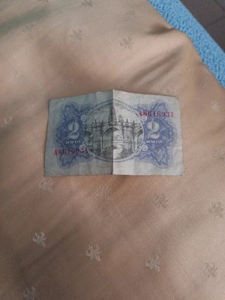 Billete 2 Pesetas República Española 1938