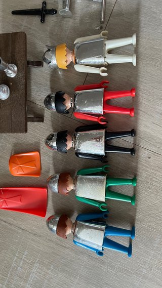 Playmobil Reyes y Soldados Cromados Antiguos
