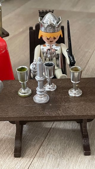 Playmobil Reyes y Soldados Cromados Antiguos