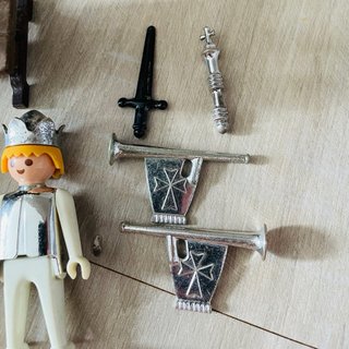Playmobil Reyes y Soldados Cromados Antiguos