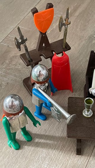 Playmobil Reyes y Soldados Cromados Antiguos