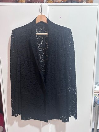 Blusa lentejuelas negra y plateada talla única