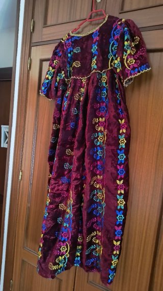 Vestido de micropana floral multicolor