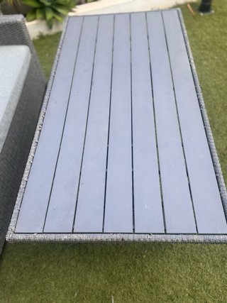 Conjunto de jardín ratán gris